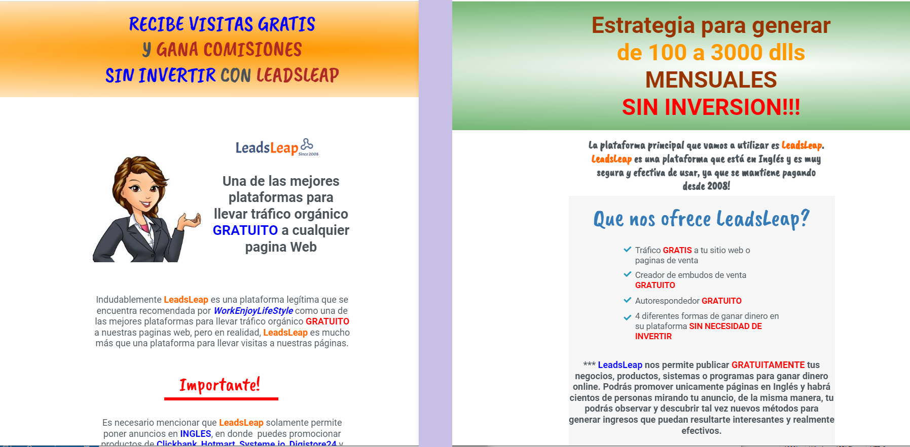 Como clonar paginas en LeadsLeap en Espanol